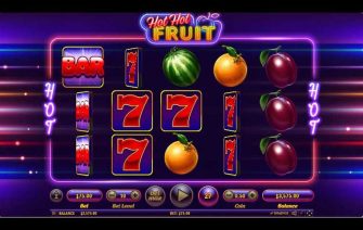 You might think that Hot Hot Fruit is just another fruit-themed online video slot, but you would be wrong. Spin the wheels and discover a Hot Hot Feature that is triggered at random and that will make your symbols split and count as two; and a Free Spins Bonus Game, which might be a usual thing in the slot world, but not in the classic fruit themed slots world. Spin the 5 reels and 3 rows from as little as €0.15 and, depending on whether or not you feel like you’re on a winning streak, up your bet to as much as €300. As the reel spin, watch out for the randomly triggering Hot Hot Feature. Once active, a random series of symbols will be turned into multiplied icons. You can end up with double wilds and Bar logos, plums, oranges and watermelons, while the Red 7 can become a tripled symbol. Up to 12 Free Spins are waiting to be won. To do so, a combination of 3 wilds appearing both from left to right and from right to left. Hot Hot Fruit Slot Game Features Bonus Rounds: Hot Hot Feature, Free Spins, Symbols: Blue Wild, Red Wild, Seven, Bar, Plum, Orange, Watermelon Free Spins: Yes Why play it: Hot Hot Fruit is a really juicy fruit themed online video slot, with all the classic elements of a classic as well as exciting modern video slot features like splitting symbols and free spins.