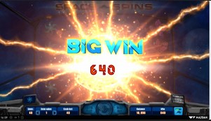 Space Spins Wazdan screenshot big win