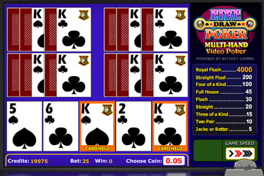 Five Draw Poker Betsoft